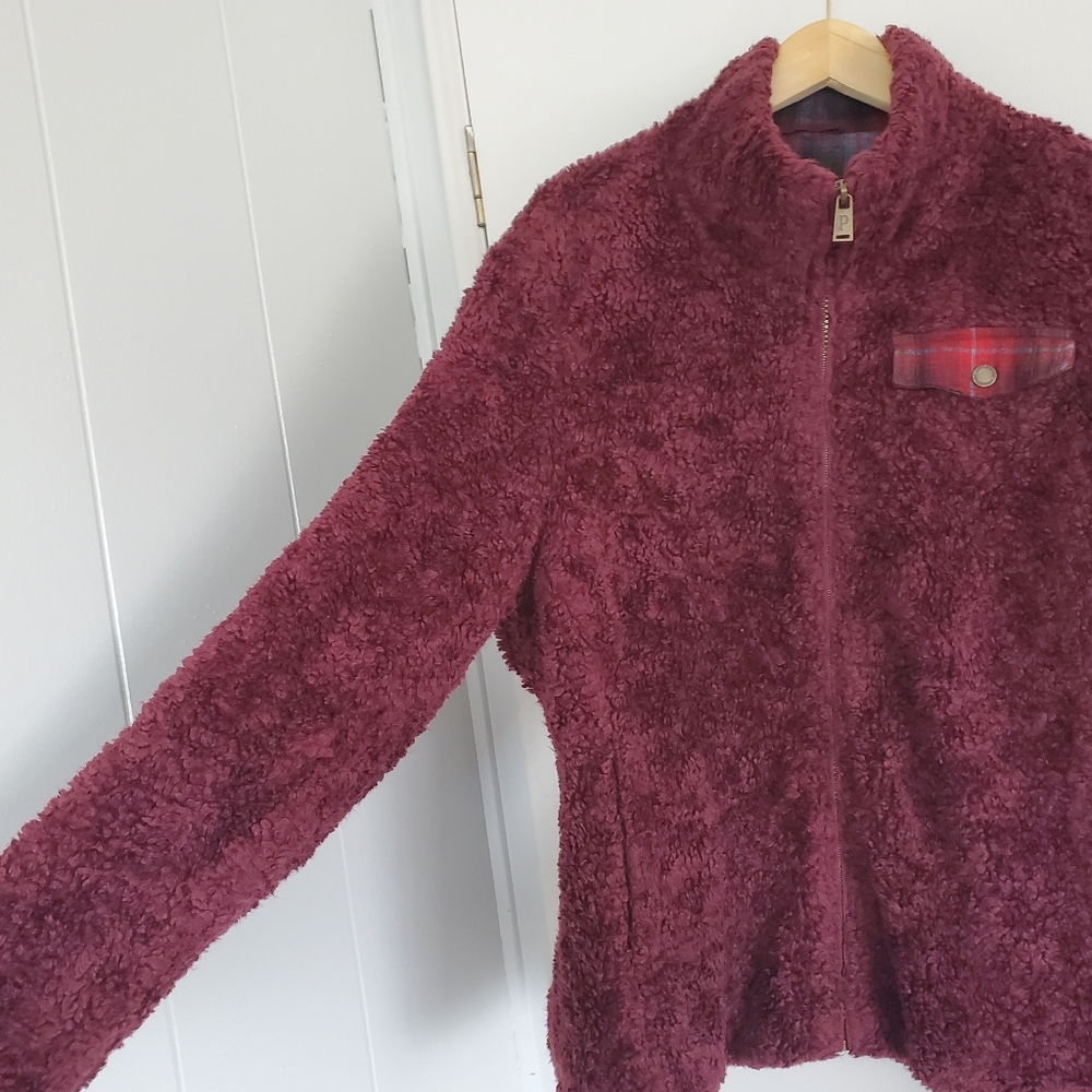Pendleton High Pile Wool Blend Fleece Jacket Wome… - image 4